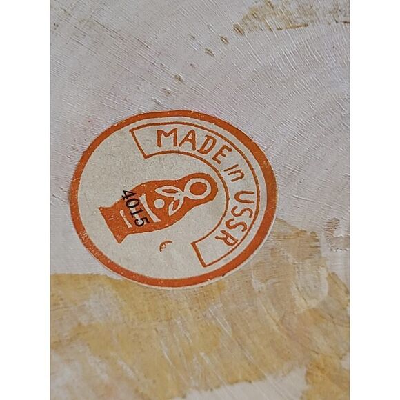 12½" & 9½" Russian Matryoshka Babushka Nesting Wooden Dolls Handmade 70s Two Pcs - Picture 14 of 16